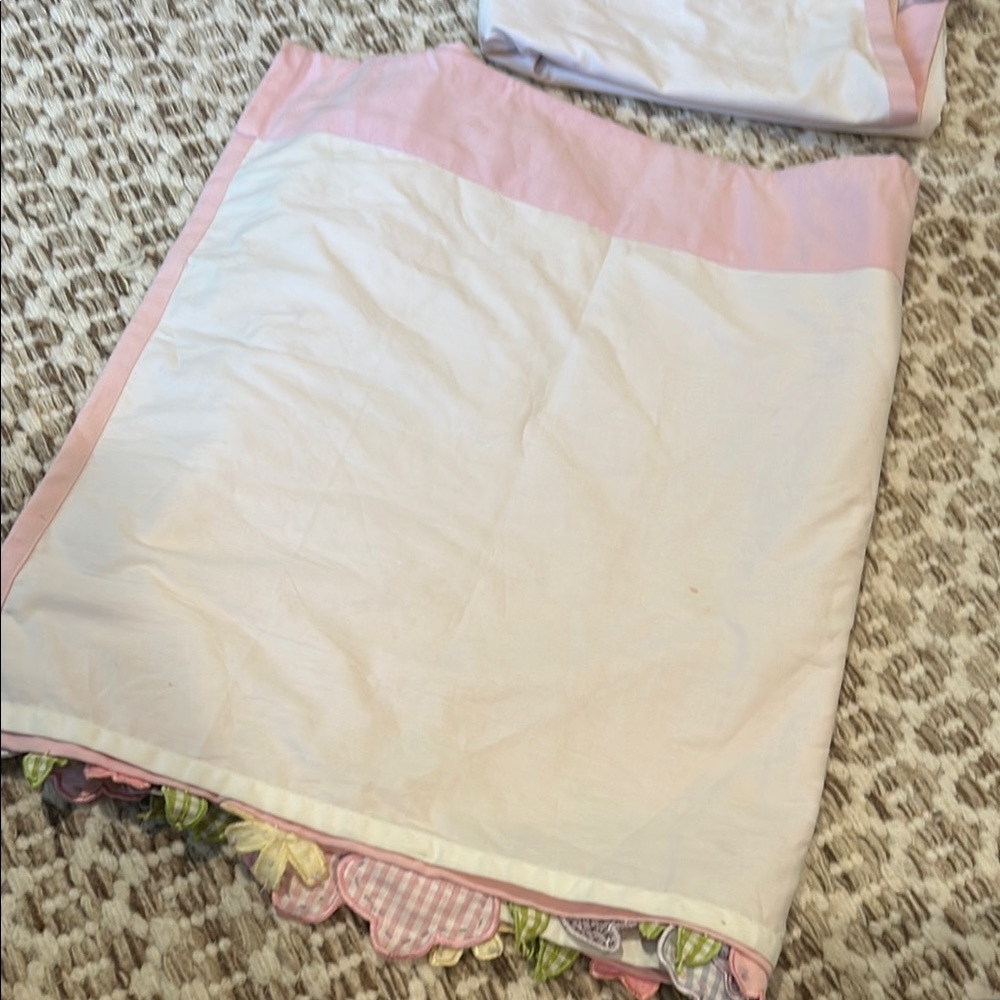 Two Pink Floral designed valances, gently used by Pottery Barn Kids - Picture 4 of 6